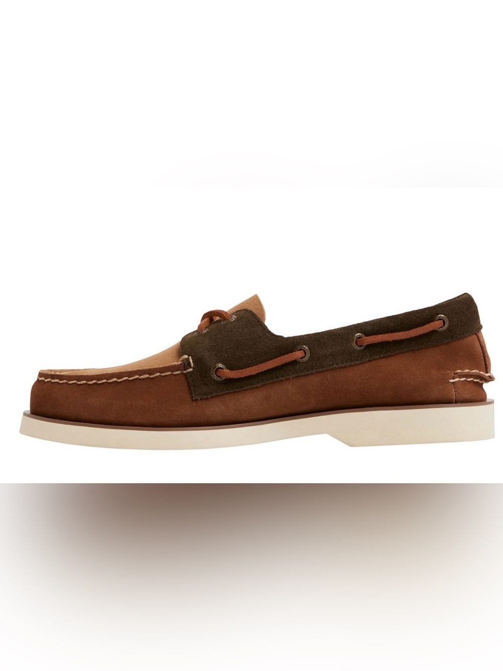 Sperry Two-Tone Brown & Tan Suede Boat Shoes Size 13 - Picture 5 of 16